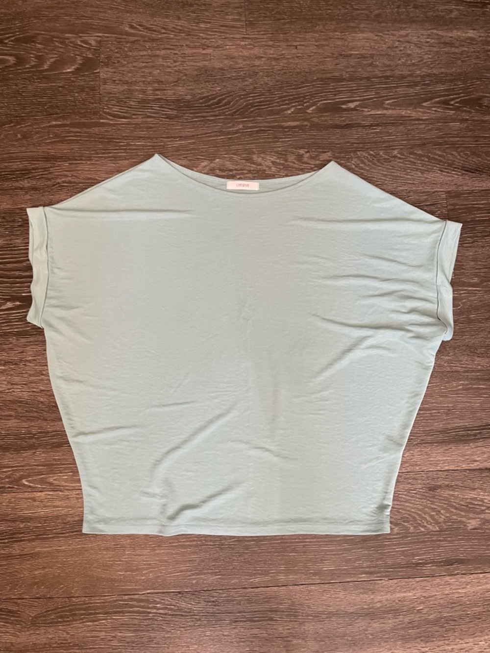 Cherish Light Sage Dolman Sleeve Short Sleeve Top
